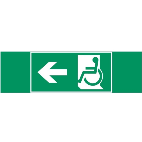 пиктограмма "Движение МГН налево" 310х90мм для авар-эвакуац св-ка Basic IP65